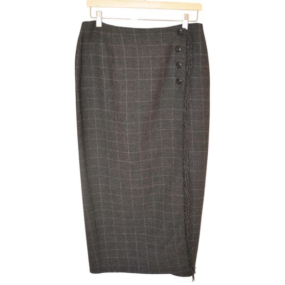 Ralph Lauren Country Plaid Wrap Skirt - Picture 1 of 4